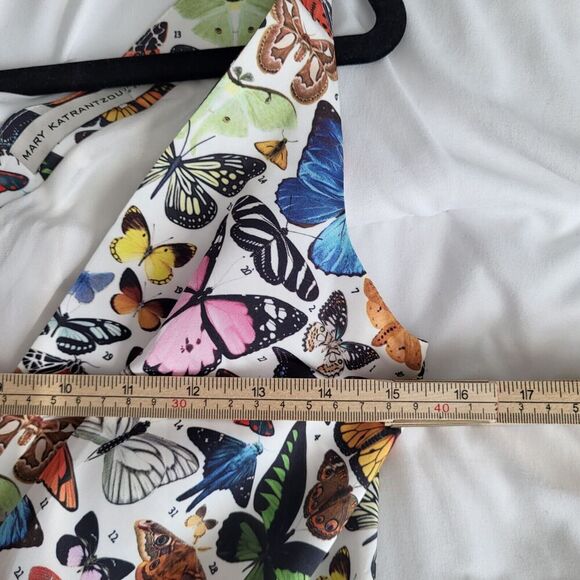 $2410 Mary Katrantzou Butterfly Flip Dress Sz 4 Multicolor - Picture 14 of 16